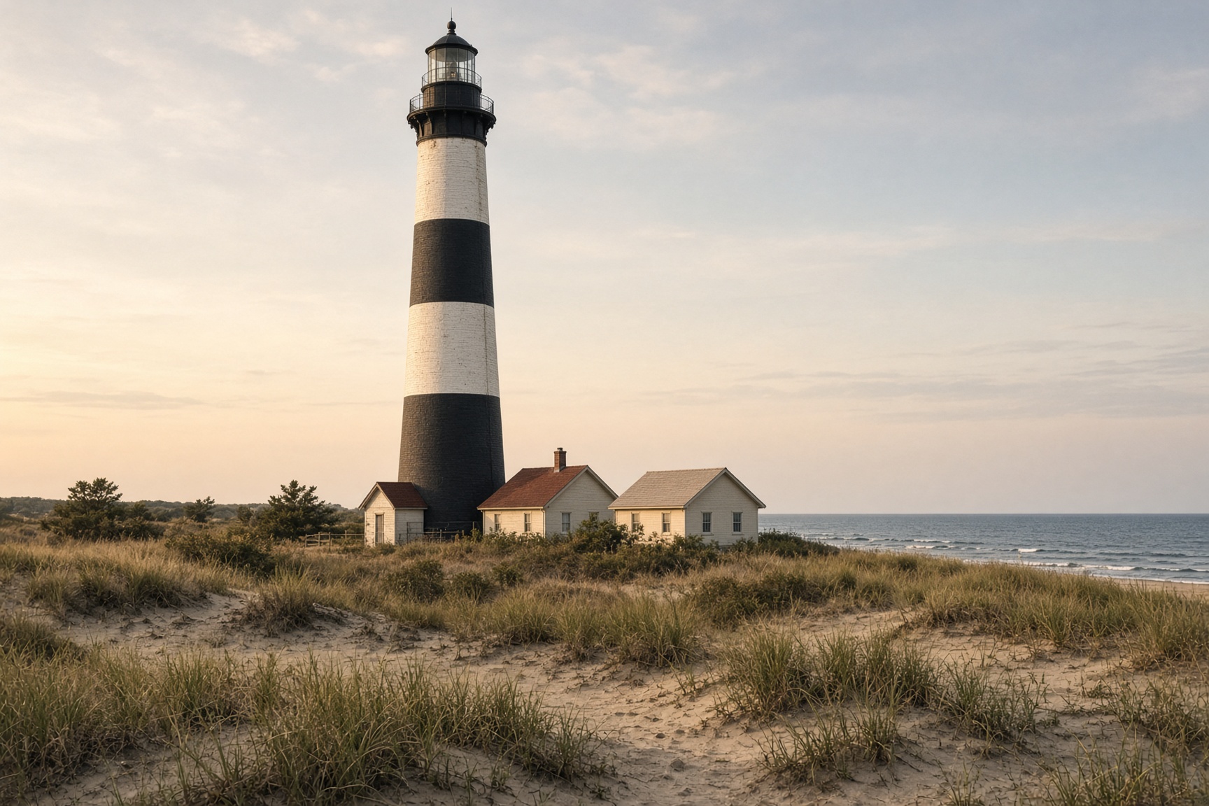 Fire Island Lighthouse among the dunes